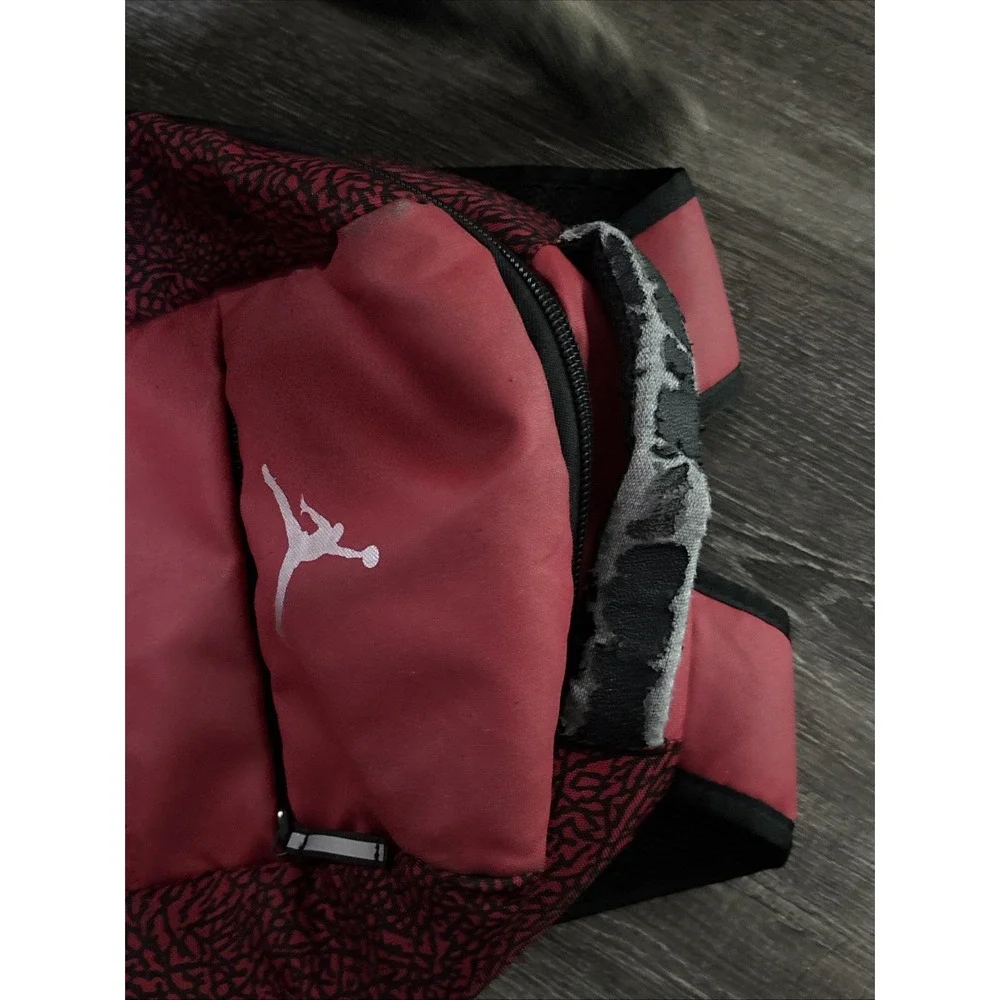 Michael Jordan Red Backpack Worn Stains 18